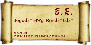 Bogdánffy Renátó névjegykártya